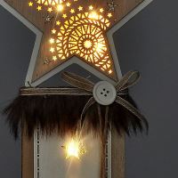 Solight vánoční LED dřevěná dekorace, hvězda, 2x AA - 1V237ván.HVĚZDA 10LED 40cm dřevě (5)