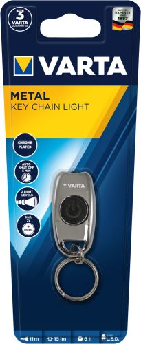 Svítilna VARTA 16603 LED Metal Key Chain Light vč.2x CR2016 (2)