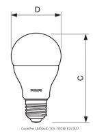 LED žárovka Philips, E27, 13W, A60, 2700K    P490747LEDž.PH.E27 100W/2700K/13W mat.A60 (1)
