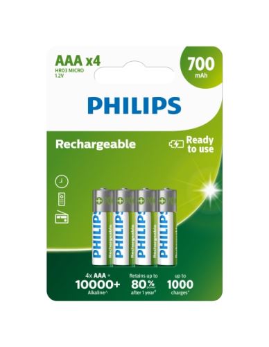 Baterie Philips R03B4A70/10 nabíjecí AAA 700 mAh 4ks_1