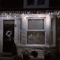 Solight LED vánoční závěs, rampouchy, 120 LED, 3m x 0,7m, přívod 6m, venkovní, teplé b (2)
