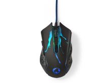 Gaming Mouse | Kabelové | 1200 / 1800 / 2400 / 3600 dpi | Nastavitelné DPI | Počet tlačítek: 6 | Programovatelná tlačítka | Pro praváky | 1.50 m | LED |   GMWD210BK