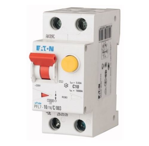 Chránič s jističem Eaton 2P 10A B 10kA A-Type