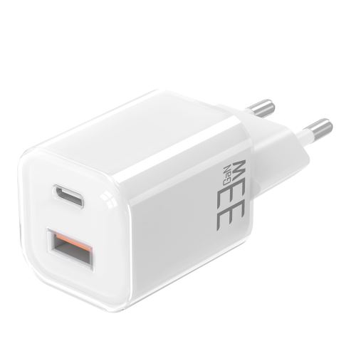 Solight 33W GaN fast charge USB-A + USB-C adaptér, bílý - DC75W_1