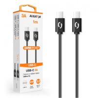 Datový kabel ALIGATOR POWER 3A, USB-C/USB-C, 1m černý