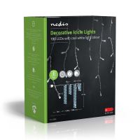 LED venkovní vánoční řetěz - závěs - rampouchy 180 LED, 7 funkcí, časovač, IP44, stud (11)