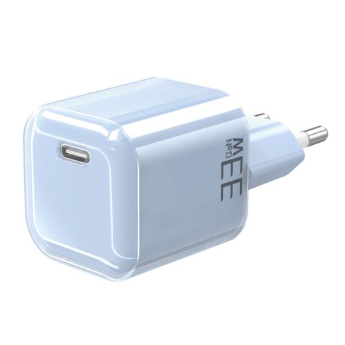 Solight 33W GaN fast charge USB-C adaptér, modrý - DC74B_1