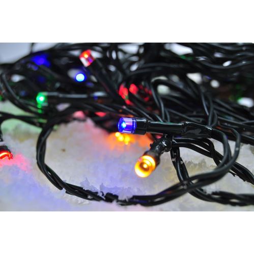 Solight LED venkovní vánoční řetěz, 500 LED, 50m, přívod 5m, 8 funkcí, časovač, IP44, ví