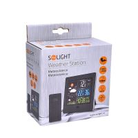 Solight meteostanice, barevný LCD, teplota, vlhkost,RCC, černá - TE80_5