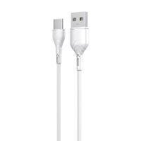 Nabíjecí a datový kabel TECHNIK USB-A/USB-C 1m, 5V 2,4A, bílý