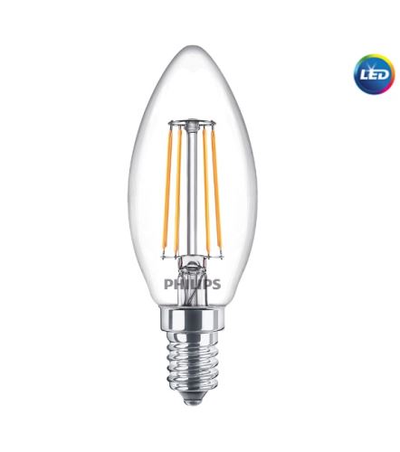 LED žárovka Philips FILAMENT Classic E14 4,3W 2700K 230V B35 CL   P347267LEDž.PH,E14 sví