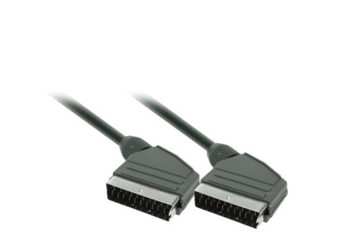Solight SCART kabel, SCART konektor - SCART konektor, 21pin, 1,5m, průměr 8mm, sáček - S