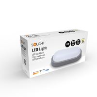 Solight LED venkovní osvětlení oválné, 13W, 910lm, 4000K, IP54, 21cm, šedá barva - WO7 (8)