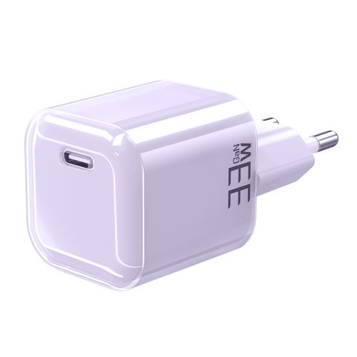 Solight 33W GaN fast charge USB-C adaptér, fialový - DC74V_1