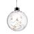 Solight LED vánoční koule skleněná, 10LED, 2x AA, IP20  - 1V204