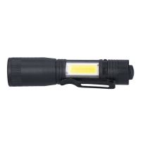 Solight LED kovová svítlna 3W + COB, 150 + 60lm, AA, černá - WL115sv. kov R6x1 LED3W+C (1)