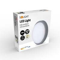 Solight LED venkovní osvětlení kulaté, 20W, 1500lm, 4000K, IP54, 20cm, šedá barva - WO (6)