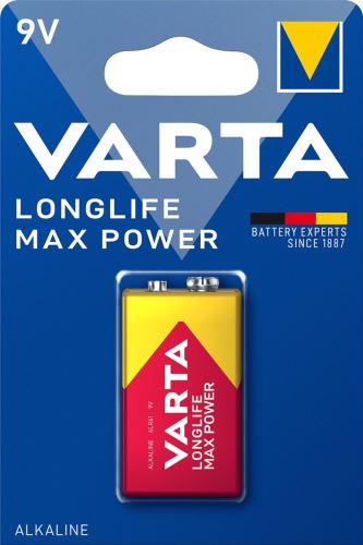 Baterie Varta 4722, 9V alk. Longlife MAX POWERVARTA  4722B1 9V MAXPOWER _1