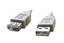 USB kabel typ A-A, prodlužovací, 2m, šedý  KUPAA2