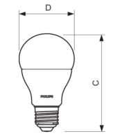 LED žárovka Philips, E27, 10W, A60, 4000K    P510322LEDž.PH.E27  75W/4000K/10W mat.A60 (1)