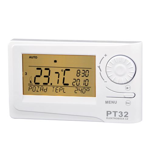 ELEKTROBOCK Inteligentní prostorový termostat PT32termost.prog.dig.9týdenní PT32 _1