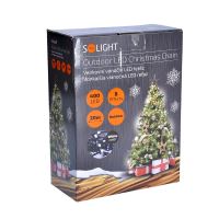 Solight LED venkovní vánoční řetěz, 400 LED, 20m, přívod 5m, 8 funkcí, IP44, studená b (8)