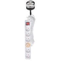 Solight prodlužovací přívod, 6 zásuvek, bílý, vypínač, 3m - PP72_4 (3)