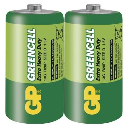 Baterie GP Greencell R20 (D, velké mono)_1