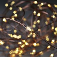 Solight vánoční řetěz měděný, 50x mini LED, 5m, 3 x AA, teplé světlo - 1V56-WW_2