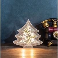 Solight LED vánoční stromek, dřevěný dekor, 6LED, teplá bílá, 2x AAA - 1V45-Tván.STROM (4)
