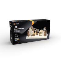 Solight LED vánoční vesnička, 34x17cm, dřevo, 4 LED, 2x AA - 1V256ván.VESNIČKA 4LED 2R (7)