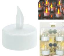 LED dekorace – čajová svíčka bílá, CR2032, vnitřní, časovač 385875