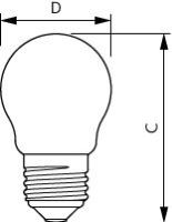 LED žárovka Philips FILAMENT Classic E27 4,3W 2700K 230V P45 CL   P347328_2 (1)
