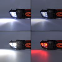 Solight LED čelová nabíjecí svítilna, 150 + 100lm, bílé a červené světlo, Li-ion, USB  (3)