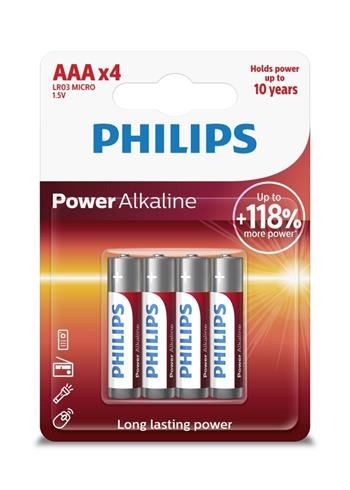 Baterie Philips LR03P4B/10 Power Alkaline AAA 4ks_1