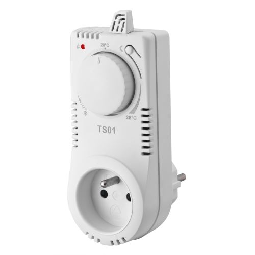 ELEKTROBOCK Tepelně spínaná zásuvka TS01zás.spín.termostat TS01 s funkcí nočního útlumu 