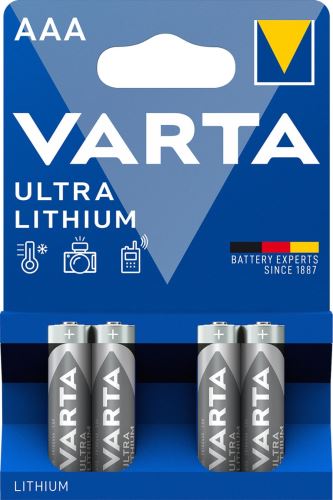 Baterie Varta 6103, AAA/R03 lithium Blistr(4)VARTA  6103B4 R03 LITH.  6103301404_1