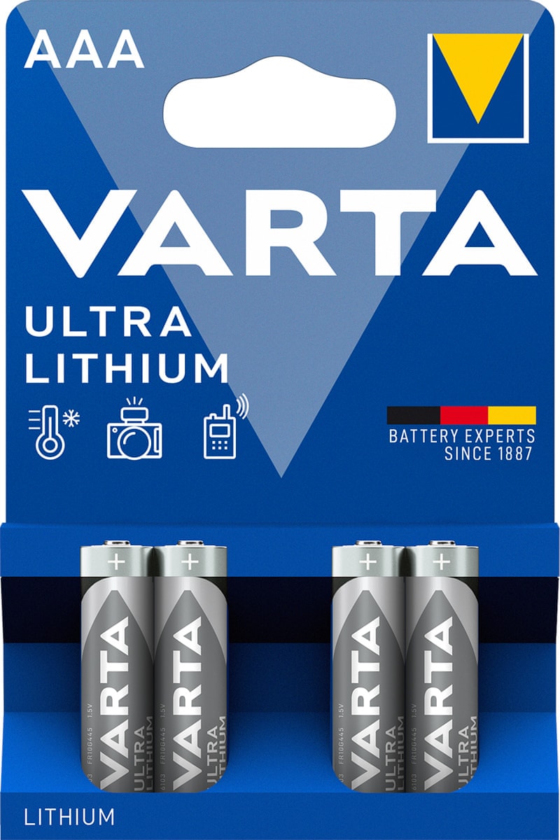 Baterie Varta 6103, AAA/R03 lithium Blistr(4)