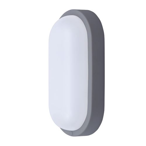 Solight LED venkovní osvětlení oválné, 20W, 1500lm, 4000K, IP54, 26cm, šedá barva - WO74