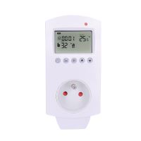Solight termostaticky spínaná zásuvka, zásuvkový termostat, 230V/16A, režim vytápění nebo chlazení, různé teplotní režimy - DT40