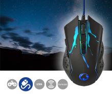Gaming Mouse | Kabelové | 1200 / 1800 / 2400 / 3600 dpi | Nastavitelné DPI | Počet tlačítek: 6 | Programovatelná tlačítka | Pro praváky | 1.50 m | LED |   GMWD210BK (1)