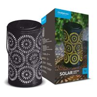 Svítidlo solární ML-LT010 LED stolní Lucerna 20cm,černá, dekor květiny