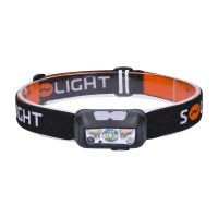 Solight LED čelová nabíjecí svítilna, 150 + 100lm, bílé a červené světlo, Li-ion, USB  (1)