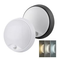 Solight LED venkovní osvětlení se senzorem, 3 CCT,  15/18/20W, 1800lm, 22cm, 2v1 - bílý a černý kryt - WO780-2