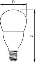 LED žárovka Philips E14 7W 2700K 230V P48 FR_2 (1)