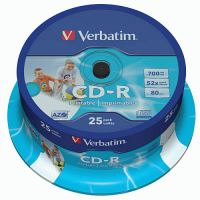 VERBATIM CD-R Printable 700MB 25ks