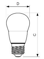 LED žárovka Philips, E27, 2,8W 2700K 230V P45 FR    P312425LEDž.PH.E27 ilum.25W/2700K/ (1)