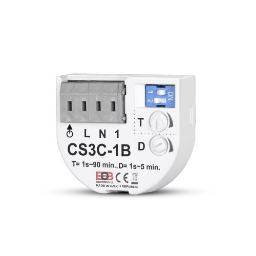 ELEKTROBOCK Časový spínač pod vypínač CS3C-1Bčas.sp.pod vyp.-vent.-bezšroub.svorky CS3C-
