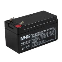 MHPower MS1.3-12 olověný akumulátor AGM 12V/1,3Ah, Faston F1 - 4,8 mm