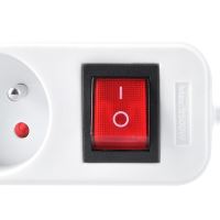 Solight prodlužovací přívod, 6 zásuvek, bílý, vypínač, 3m - PP72_2 (1)